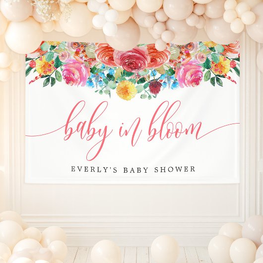 Wilde Baby in Bloom Floral Baby shower Spandoek