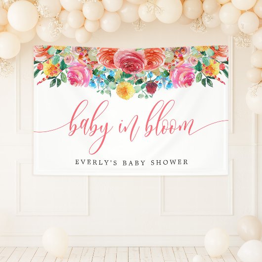 Wilde Baby in Bloom Floral Baby shower Spandoek