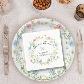 Wilde Baby in Bloom Floral Waterverf Shower Servet