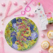 Wilde Baby in Bloom Garden Floral Baby shower Papieren Bordje (Feest)