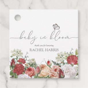Wilde Baby in Bloom Girl Favor Gift Labels