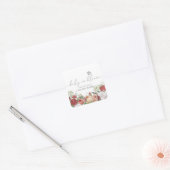 Wilde Baby in Bloom Girl Favor Vierkante Sticker (Envelop)