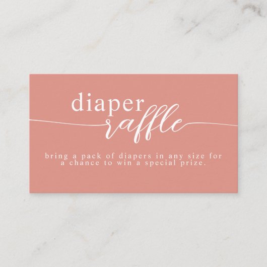 Wilde Baby in Bloom Shower Diaper Raffle Informatiekaartje (Voorkant)