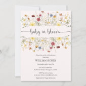 Wilde Baby in Bloom Spring Floral baby shower Kaart (Voorkant)