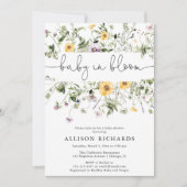 Wilde Baby in Bloom Spring Floral baby shower Kaart (Voorkant)