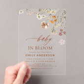 Wilde Baby in het Baby shower Bloom Acryl Uitnodigingen (Insitu (Draagbaar))