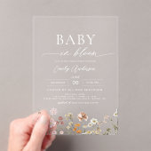 Wilde Baby in het Baby shower Bloom Acryl Uitnodigingen (Insitu (Draagbaar))
