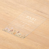 Wilde Baby in het Baby shower Bloom Acryl Uitnodigingen (Laagn)