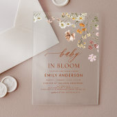 Wilde Baby in het Baby shower Bloom Acryl Uitnodigingen