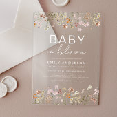Wilde Baby in het Baby shower Bloom Acryl Uitnodigingen