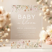 Wilde Baby in het Baby shower Bloom Acryl Uitnodigingen