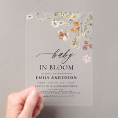 Wilde Baby in het Baby shower Bloom Acryl Uitnodigingen (Insitu (Draagbaar))