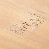 Wilde Baby in het Baby shower Bloom Acryl Uitnodigingen (Laagn)