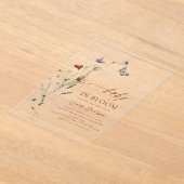 Wilde Baby in het Baby shower Bloom Acryl Uitnodigingen (Laagn)