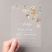 Wilde Baby in het Baby shower Bloom Acryl Uitnodigingen (Insitu (Draagbaar))