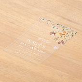 Wilde Baby in het Baby shower Bloom Acryl Uitnodigingen (Laagn)