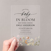 Wilde Baby in het Baby shower Bloom Acryl Uitnodigingen (Insitu (Draagbaar))