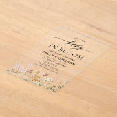 Wilde Baby in het Baby shower Bloom Acryl Uitnodigingen (Laagn)