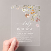 Wilde Baby in het Baby shower Bloom Acryl Uitnodigingen (Insitu (Draagbaar))
