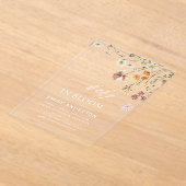 Wilde Baby in het Baby shower Bloom Acryl Uitnodigingen (Laagn)