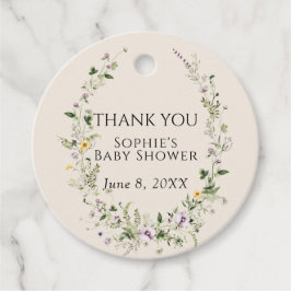 Wilde Baby in het Baby shower Bloom Bedankjes Labels