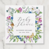 Wilde Baby in het Baby shower Bloom Bedankjes Labels (Voorkant)
