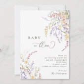 Wilde Baby in het Baby shower Bloom Bedankkaart (Voorkant)