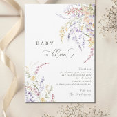 Wilde Baby in het Baby shower Bloom Bedankkaart