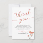 Wilde Baby in het Baby shower Bloom Bedankkaart (Voorkant)