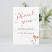 Wilde Baby in het Baby shower Bloom Bedankkaart (Staand voorkant)