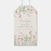 Wilde Baby in het Baby shower Bloom Cadeaulabel (Voorkant)