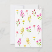 Wilde Baby in het Baby shower Bloom Dank u wel Bedankkaart (Achterkant)