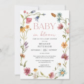 Wilde Baby in het Baby shower Bloom Girl Kaart (Voorkant)