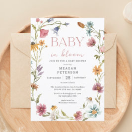 Wilde Baby in het Baby shower Bloom Girl Kaart