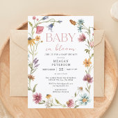Wilde Baby in het Baby shower Bloom Girl Kaart