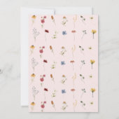 Wilde Baby in het Baby shower Bloom Girl Kaart (Achterkant)