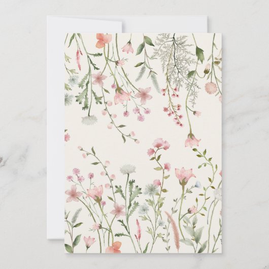 Wilde Baby in het Baby shower Bloom Kaart (Achterkant)