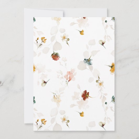 Wilde Baby in het Baby shower Bloom Kaart (Achterkant)