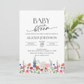 Wilde Baby in het Baby shower Bloom Kaart (Staand voorkant)