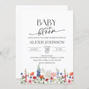 Wilde Baby in het Baby shower Bloom Kaart