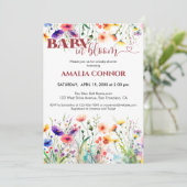 Wilde Baby in het Baby shower Bloom Kaart (Staand voorkant)