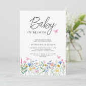 Wilde Baby in het Baby shower Bloom Kaart (Staand voorkant)