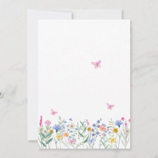 Wilde Baby in het Baby shower Bloom Kaart (Achterkant)