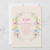 Wilde Baby in het Baby shower Bloom Kaart (Voorkant)