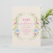 Wilde Baby in het Baby shower Bloom Kaart (Staand voorkant)