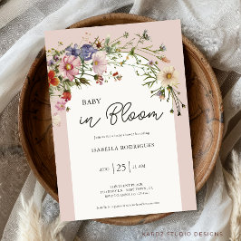 Wilde Baby in het Baby shower Bloom Kaart