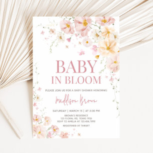 Wilde Baby in het Baby shower Bloom Kaart