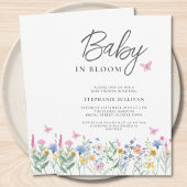 Wilde Baby in het Baby shower Bloom Kaart