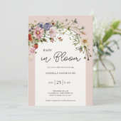 Wilde Baby in het Baby shower Bloom Kaart (Staand voorkant)