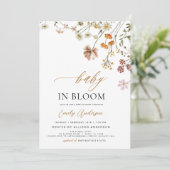 Wilde Baby in het Baby shower Bloom Kaart (Staand voorkant)